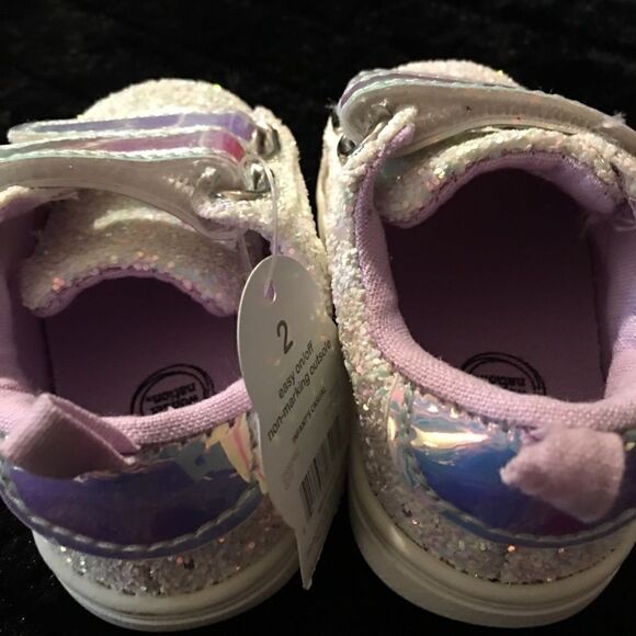 Unicorn iridescent glitter bling colored sneakers - Picture 9 of 10